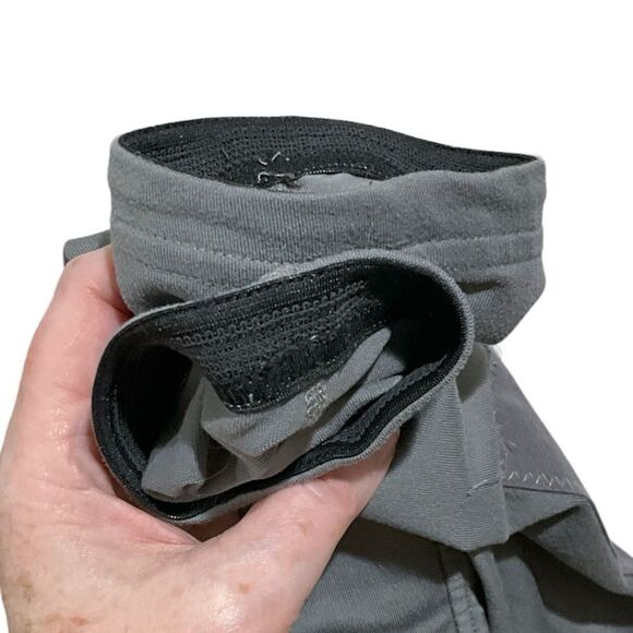 KERRITS Riding Breeches Pants Gray Leather Knee Patch Size Medium - Picture 11 of 13